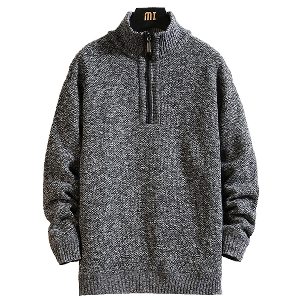 Autumn Men's Thick Warm Knitted Pullover Solid Long Sleeve Turtleneck Sweaters Half Zip Wool Fleece Winter Coat Comfy Clothing
Autumn Men's Thick Warm Knitted Pullover Solid Long Sleeve Turtleneck Sweaters Half Zip Wool Fleece Winter Coat Comfy Clothing