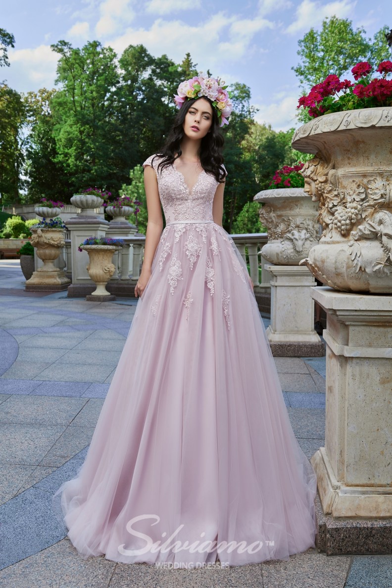 2020 Pink Evening Dresses Boat Neck Appliqued Beaded Sleeveless Prom Gown Backless Ruffle Sweep Train Custom Made Formal Party Gown