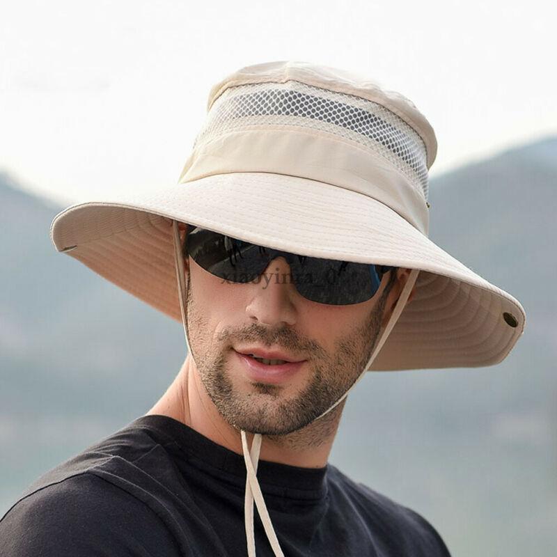 Men Women Bucket Hats Arctic Breathable Hat Heatstroke UV Protection Sunshade Cooling Caps