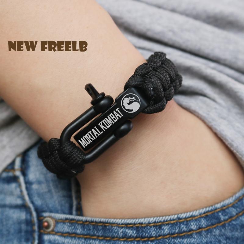 New Arrival Game Mortal Kombat Paracord Survival Bracelets Climbing Hiking Camping Outdoor Black Jewelry Laser Men Great Gift
New Arrival Game Mortal Kombat Paracord Survival Bracelets Climbing Hiking Camping Outdoor Black Jewelry Laser Men Great Gift
