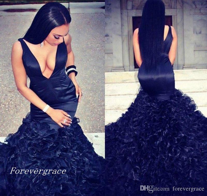 2019 New Sexy Mermaid Prom Dress V Neck Sleeveless Organza Formal Holidays Wear Graduation Evening Party Pageant Gown Custom Made Plus Size, Dark green
2019 New Sexy Mermaid Prom Dress V Neck Sleeveless Organza Formal Holidays Wear Graduation Evening Party Pageant Gown Custom Made Plus Size, Dark green