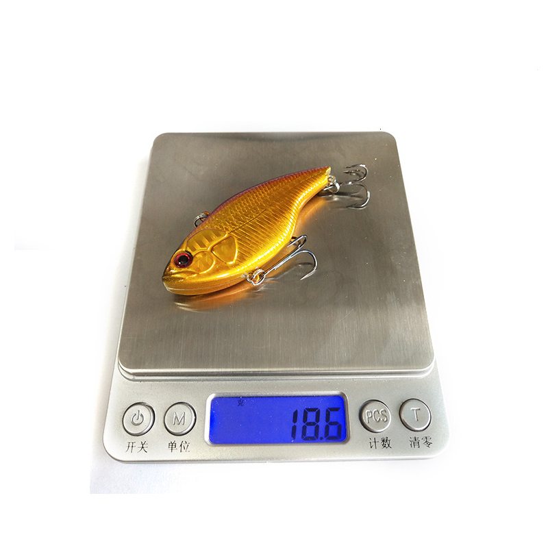 Wokotip 7cm 18g Hard Fishing Lure VIB Rattlin Hook 3D Eyes Fishing Sinking Vibra Rattlin Hooktion Lures Crank Baits T191016
