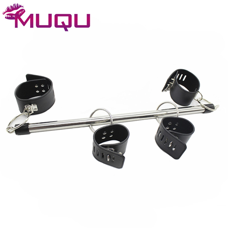 BDSM Bondage Line Strapon Hand Cuffs Ankle Cuffs Steel Leather Sex Toys for Couples Sex Products Erotic Toys Erotic Goods