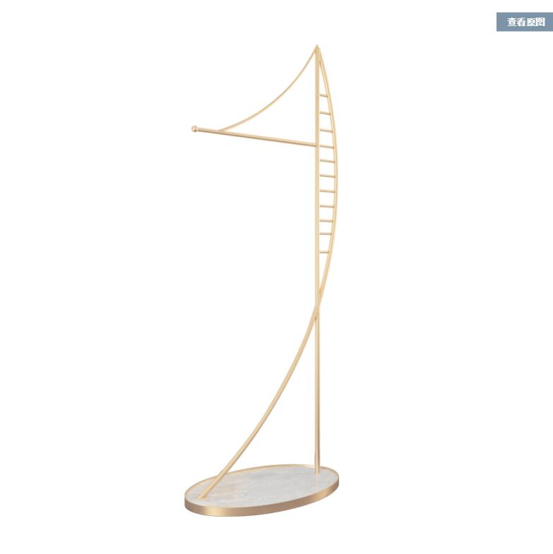 Nordic ins clothes rack Bedroom Furniture floor hanger home good-looking cloth shelf marble clothing and hat racks