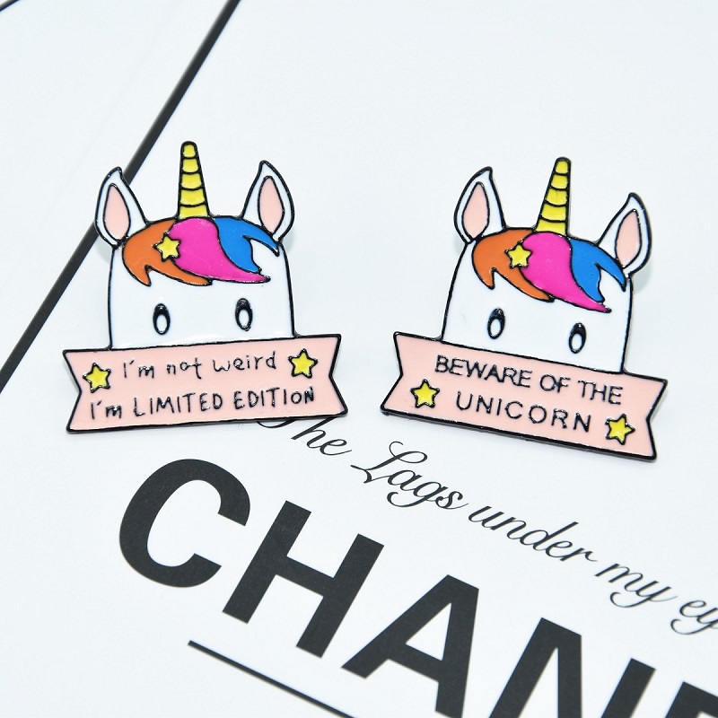 Cute Unicorn Horse Enamel Pin Glittering Stars I'M Not Weird I'M LIMITED EDITION Beware of Unicorn Badges Punk Lapel Brooch Gift to Children
Cute Unicorn Horse Enamel Pin Glittering Stars I'M Not Weird I'M LIMITED EDITION Beware of Unicorn Badges Punk Lapel Brooch Gift to Children