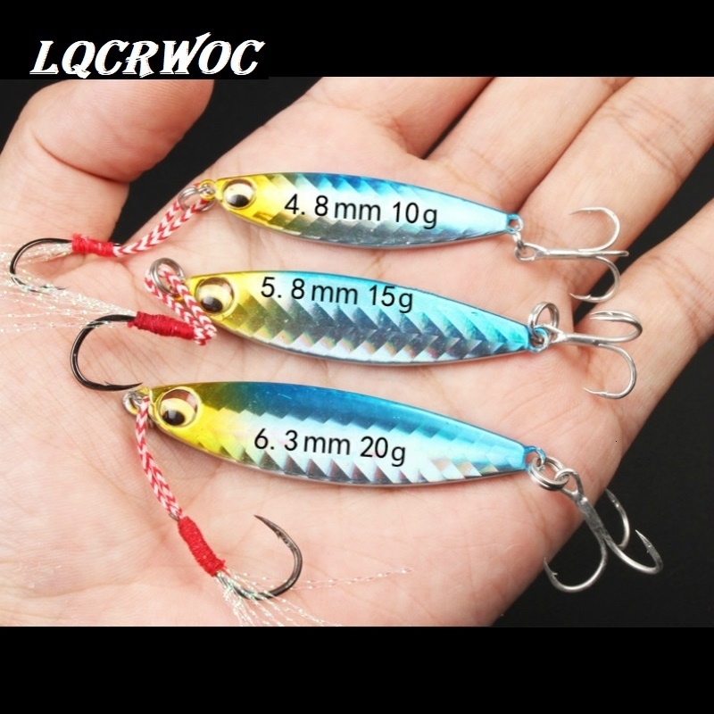 HOT NEW 7g 10g 15g 20g fishing spoon spinnerbait metal lure tuna lures glow in the dark fishing tackle lead minnow jigging pesca T191016