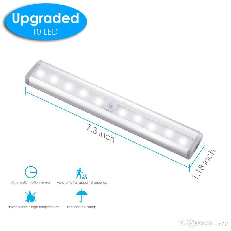 Motion Sensor Night Light Potable 10 LED Closet Lights Battery Powered Wireless Cabinet IR Infrared Motion Detector Wall Lamp
Motion Sensor Night Light Potable 10 LED Closet Lights Battery Powered Wireless Cabinet IR Infrared Motion Detector Wall Lamp