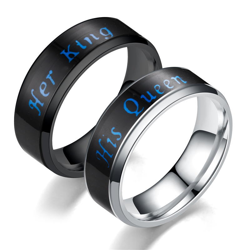 Stainless Steel Temperature Mood rings Color Change Emotion Feeling Intelligent Sense Her King His Queen hip hop jewelry women rings, Silver
Stainless Steel Temperature Mood rings Color Change Emotion Feeling Intelligent Sense Her King His Queen hip hop jewelry women rings, Silver