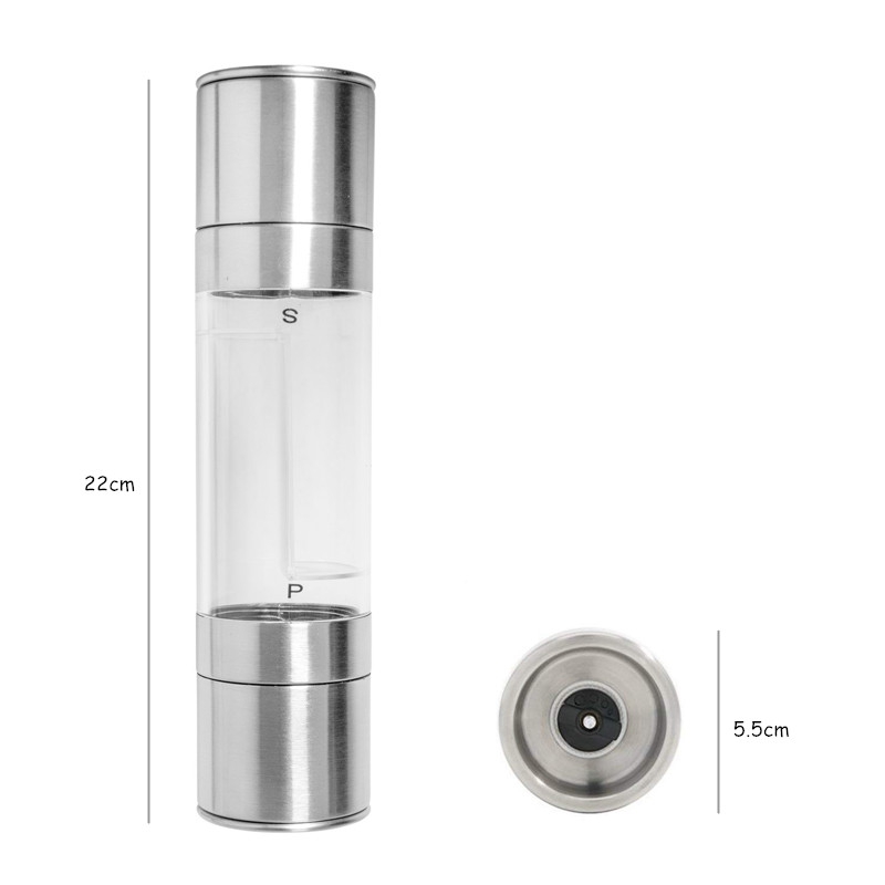 New 2 in 1 Salt and Pepper Grinder Set Adjustable Ceramic Salt Pepper Mill Shakers Spice Seasoning Grinding Mechanism
New 2 in 1 Salt and Pepper Grinder Set Adjustable Ceramic Salt Pepper Mill Shakers Spice Seasoning Grinding Mechanism