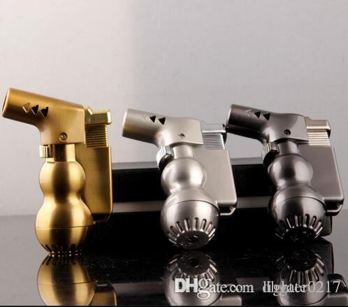 2pcs metal Classic Cigarette lighter Butane Jet Flame torch Metal Windproof butane Gas Lighter best glass bong accessories W260202