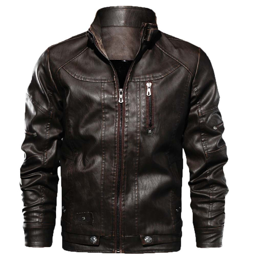 Men' Jacket Faux Leather Man' Jackets And Coats Winter Brand Casual Long Sleeve Solid Stand Zipper Leather Jacket Top Outwear, Black
Men' Jacket Faux Leather Man' Jackets And Coats Winter Brand Casual Long Sleeve Solid Stand Zipper Leather Jacket Top Outwear, Black