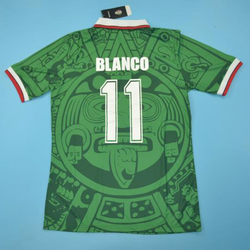 1986 1998 Vintage 1985 MEXICO RETRO Soccer Jerseys BLANCO Hernandez Blanco Campos Uniforms 1994 JORGE CAMPOS Goalkeeper Football Jerseys Shirt