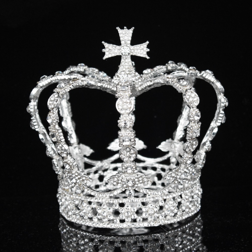 Crystal Vintage Royal Queen King Tiaras and Crowns Men/Women Pageant Prom Diadem Hair Ornaments Wedding Hair Jewelry Accessories CJ191226