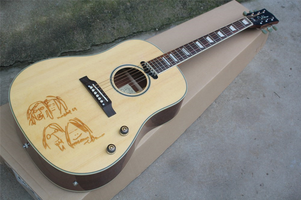 Solid top 41 inch John Lennon 70th Anniversary Acoustic guitar with Face Pattern,Bone nut/saddle,Rosewood fingerboard,Can be customized
Solid top 41 inch John Lennon 70th Anniversary Acoustic guitar with Face Pattern,Bone nut/saddle,Rosewood fingerboard,Can be customized