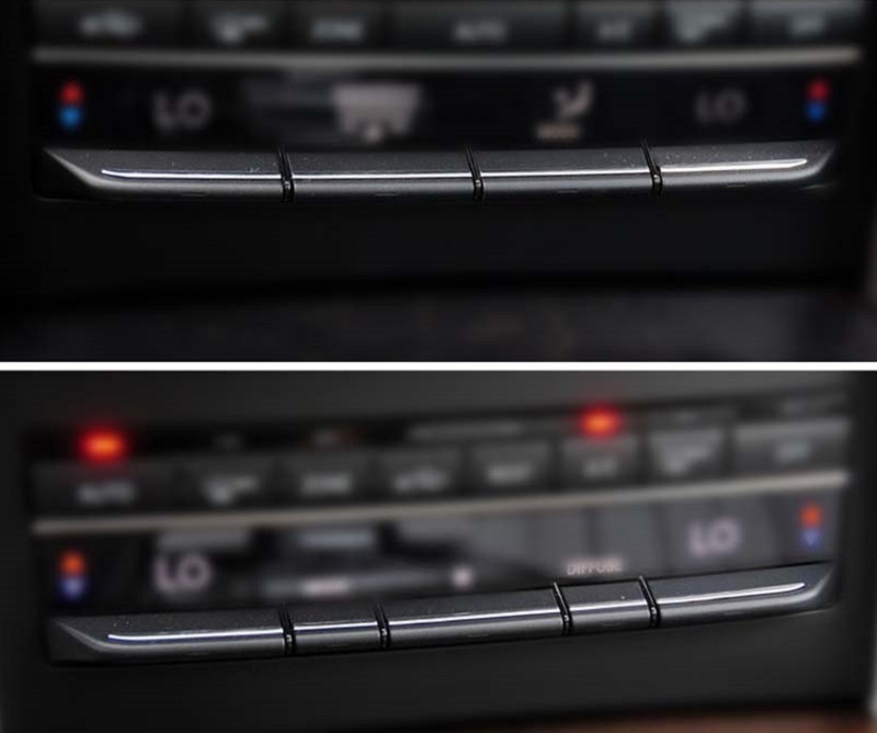 Car Button Electroplating Strip Central Control Air Conditioning Panel Buttons Frame Trim for Mercedes Benz W212 E E-Class E300 E260