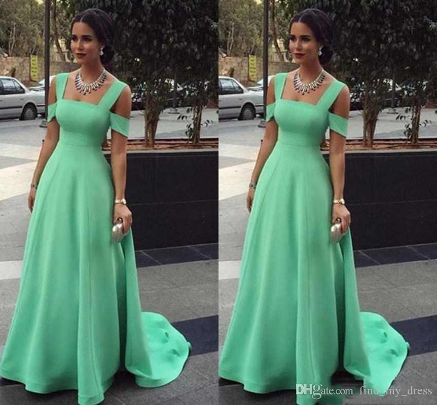 Green Cheap Simple A E Dresses Spaghetti Straps Or Length Prom Dress Evening Gowns Abendkleider Robes De Soire Vestidos
