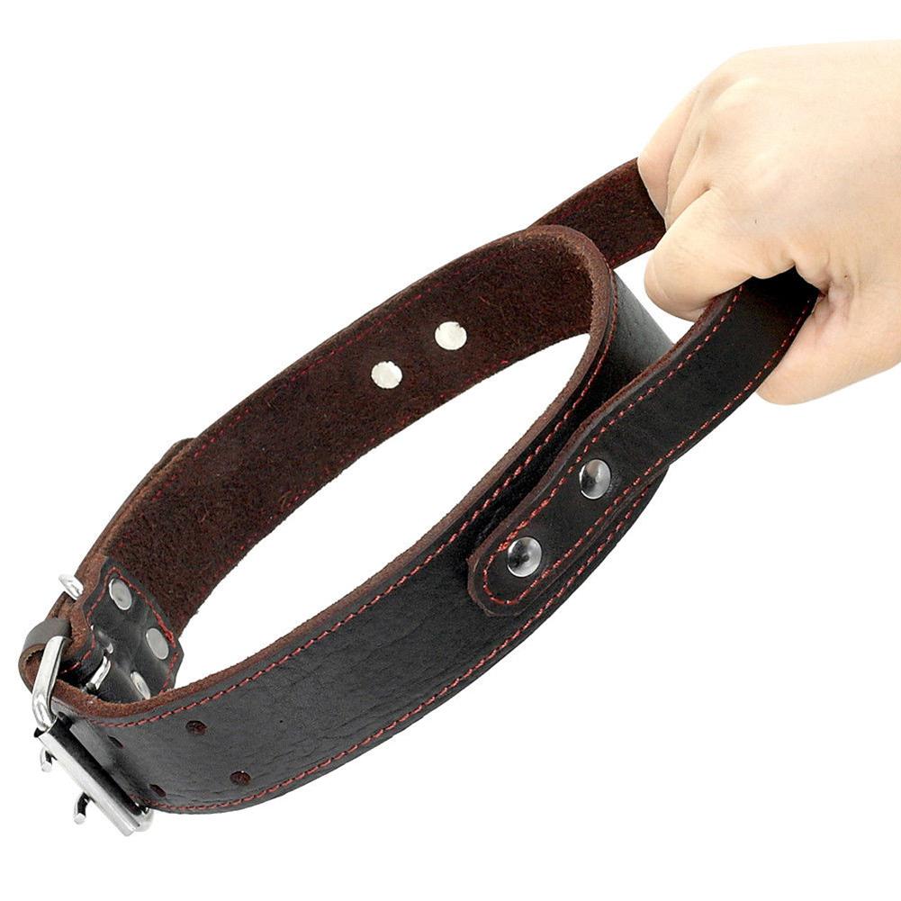 TPFOCUS Stretchable Leather Pet Dog Collar Adjustable Neck Collar Supplies Pet Accessory