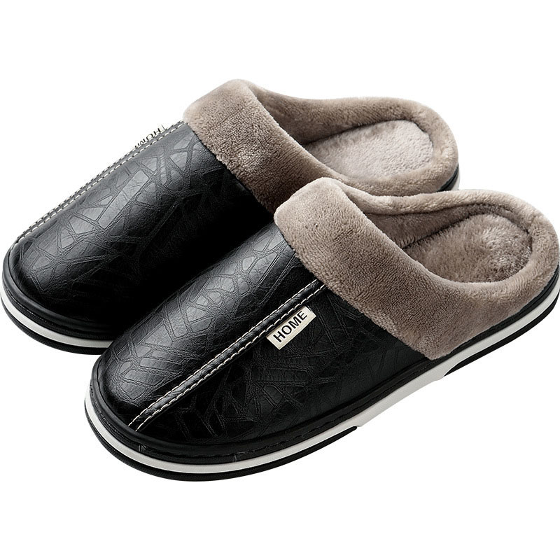 Men Winter New PU Cotton Slippers Wholesale Female Large Size 48 Warm Couple Home Shoes Women Plush Waterproof Cotton Shoes Men, Black
Men Winter New PU Cotton Slippers Wholesale Female Large Size 48 Warm Couple Home Shoes Women Plush Waterproof Cotton Shoes Men, Black