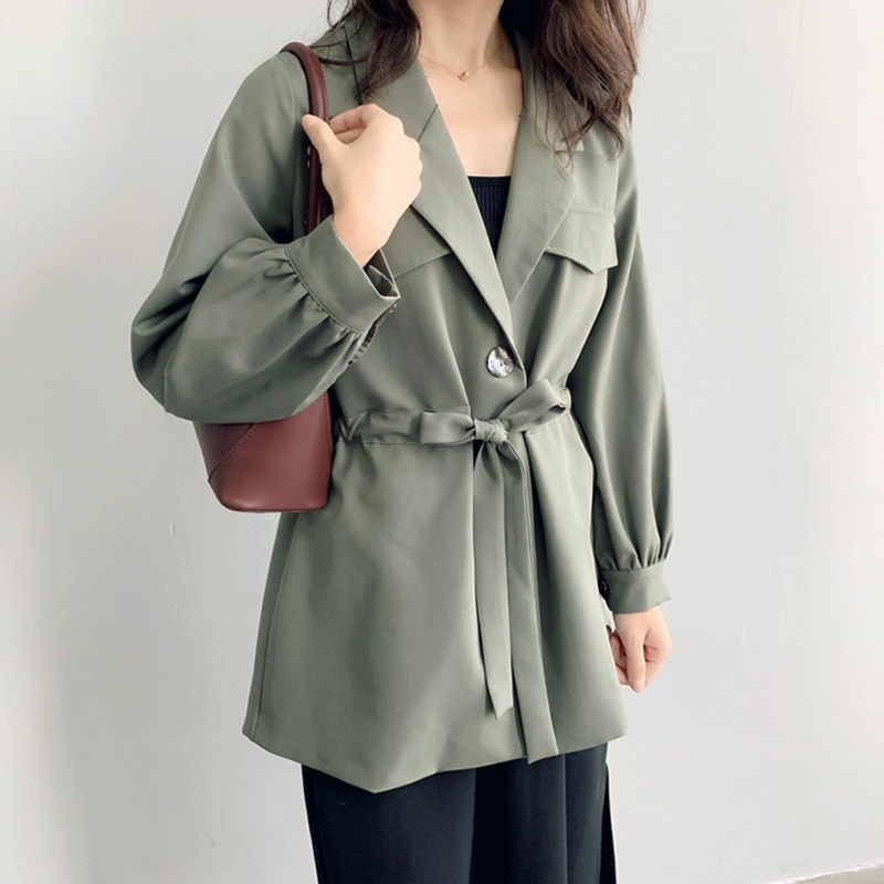 Lapel Spring Autumn Blazer Windbreaker Female Design Fashion Casual Slim Suit Jacket Women Lace Up Solid Color Short Coat f2812, Black
Lapel Spring Autumn Blazer Windbreaker Female Design Fashion Casual Slim Suit Jacket Women Lace Up Solid Color Short Coat f2812, Black