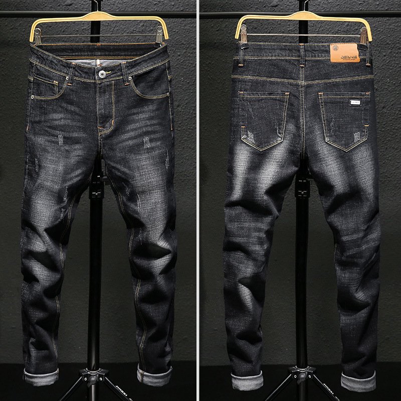 Men Jeans Elastic Fit Jeans Korean Street Pencil Men Pants Black Color Business Pants For Male, 1033 black
Men Jeans Elastic Fit Jeans Korean Street Pencil Men Pants Black Color Business Pants For Male, 1033 black