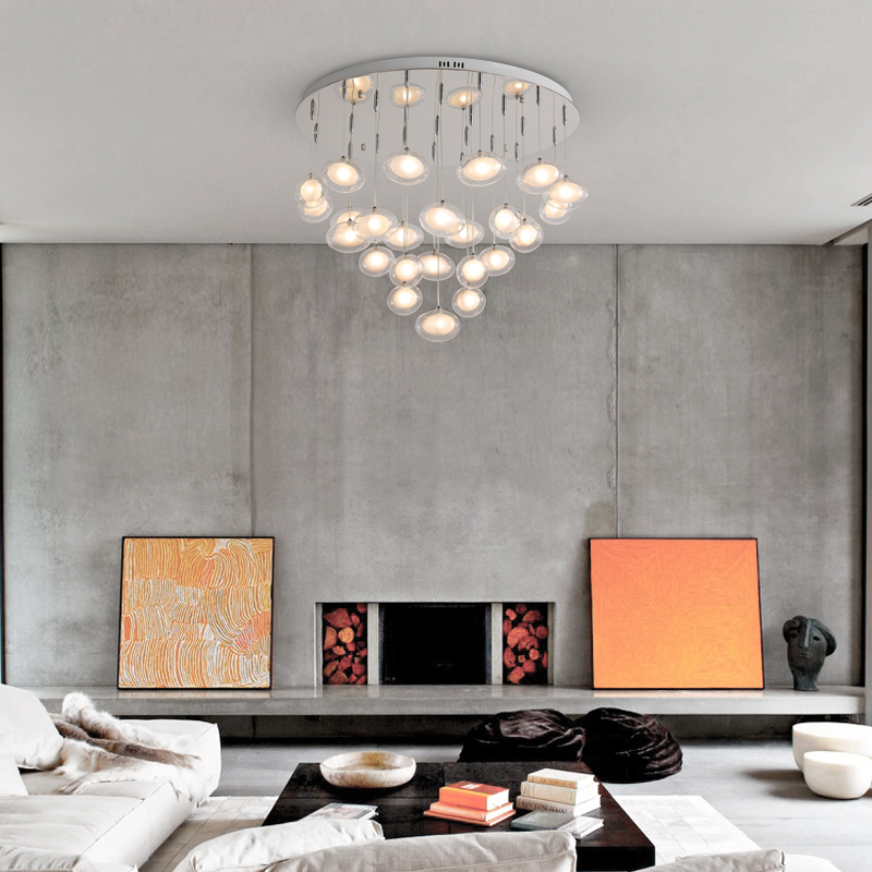 Modern simplicity LED chandelier ceiling lamps Nordic glass ball hanging lights bedroom lighting fixtures living room pendant light