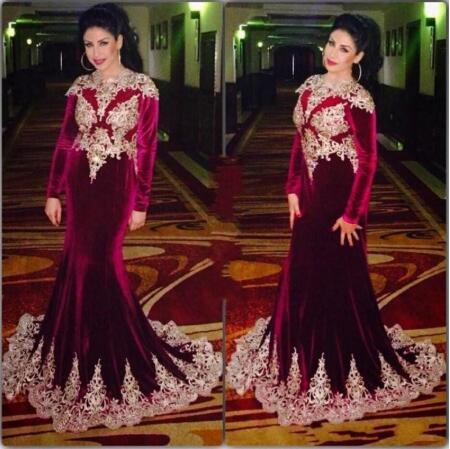Arabic Formal Evening Dresses Long Sleeves Lace Applique Prom Dress Mermaid Gold Lace Burgundy Velevt Saudi Arabic Party Gowns, Champagne
Arabic Formal Evening Dresses Long Sleeves Lace Applique Prom Dress Mermaid Gold Lace Burgundy Velevt Saudi Arabic Party Gowns, Champagne