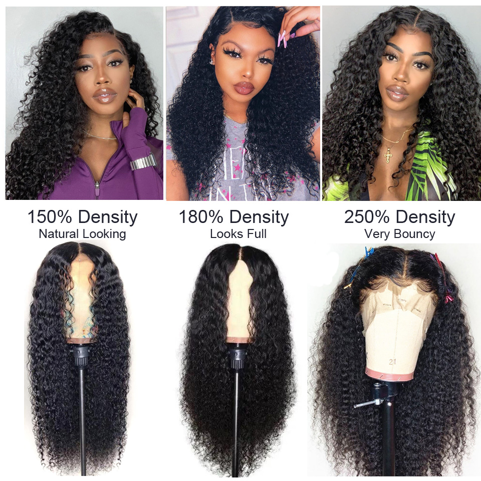 Ishow 28 30 40inch 180% 250% High Density 4*4 Human Hair Wigs Pre-Plucked Transparent Lace Closure Wig StraightKinky Curly Body Water Loose Deep for W