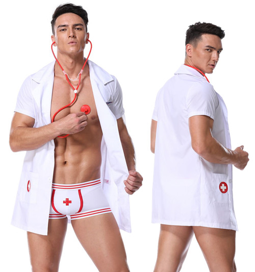 Men Sexy Lingerie Medical Nurse Doctor Uniform Costume White Lab Coat Boxer Briefs Underwear 20204
Men Sexy Lingerie Medical Nurse Doctor Uniform Costume White Lab Coat Boxer Briefs Underwear 20204
