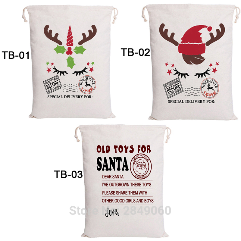 Handmade Santa Sacks 100pcs/lot Christmas Bags New Canvas Drawstring Bag Santa Claus Party Decorations Gift Large Bags Bulk
Handmade Santa Sacks 100pcs/lot Christmas Bags New Canvas Drawstring Bag Santa Claus Party Decorations Gift Large Bags Bulk