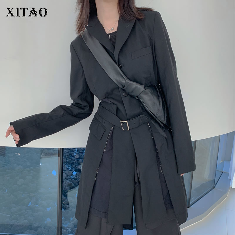 XITAO Long Personality Black Blazer Women Clothes 2020 Spring New Fashion Pocket Sashes Notched Collar Coat Top Loose DMY3649, Black dmy3649
XITAO Long Personality Black Blazer Women Clothes 2020 Spring New Fashion Pocket Sashes Notched Collar Coat Top Loose DMY3649, Black dmy3649