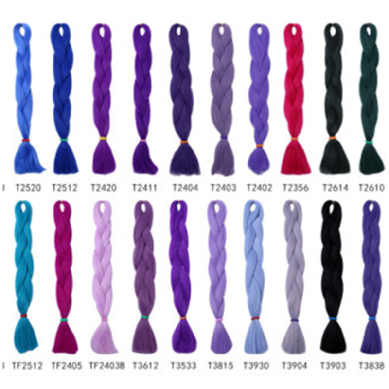Factory Directly Synthetic Braiding Hair Bulk 24Inch 80G High Temperature Fiber Crochet Braids Twist Synthetic Hair Extensions