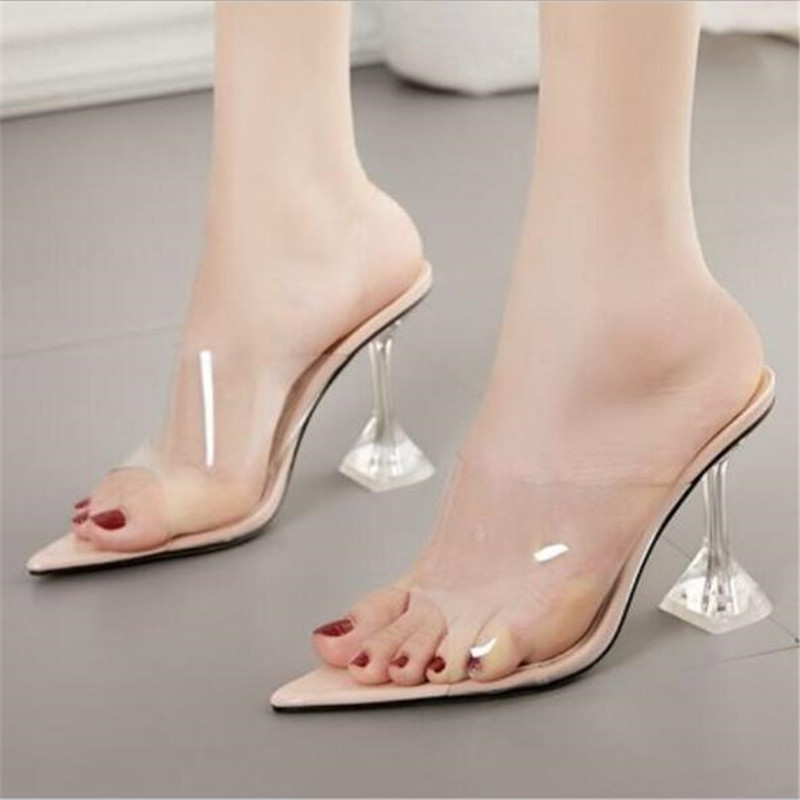 Sexy PVC Transparent Slippers Sandals Summer Fashion Ladies Crystal Heeled Slippers High-heel Party Shoes size 35-42, Silver 
Sexy PVC Transparent Slippers Sandals Summer Fashion Ladies Crystal Heeled Slippers High-heel Party Shoes size 35-42, Silver