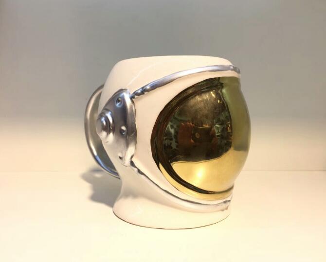 Mugs Astronaut Porcelain Mug Cup Coffee Creative Ceramic Gold Silver Black 20oz