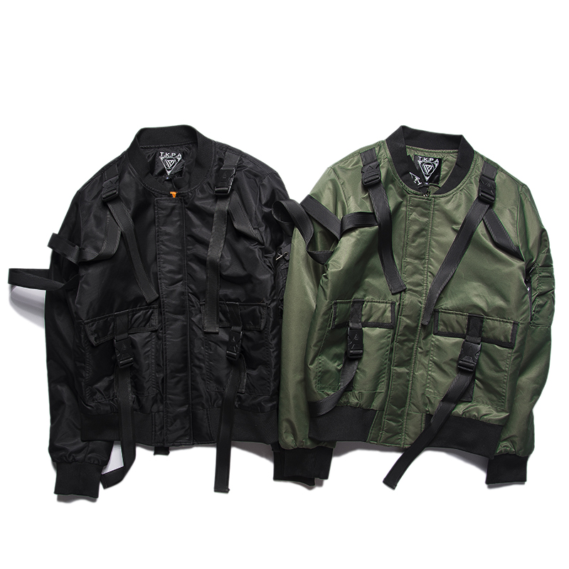 Hip Hop Punk Clothes Strap Motorcycle Cargo Safari Top Coats Streerwear Pilot Air Bomber Jacket Men, Black
Hip Hop Punk Clothes Strap Motorcycle Cargo Safari Top Coats Streerwear Pilot Air Bomber Jacket Men, Black