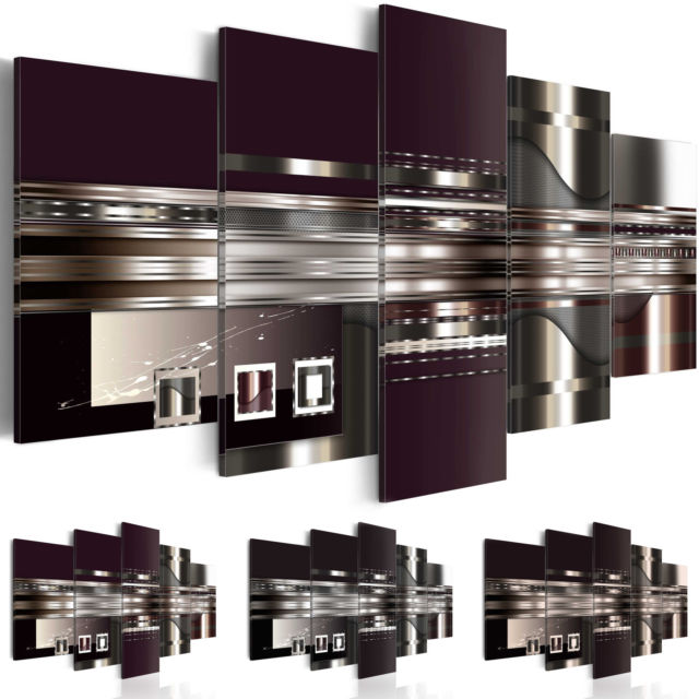 Modern Picture Wall Art Canvas Painting Abstract Metal Effect for Living Room Office Decoration,Choose Color And Size(No Frame)