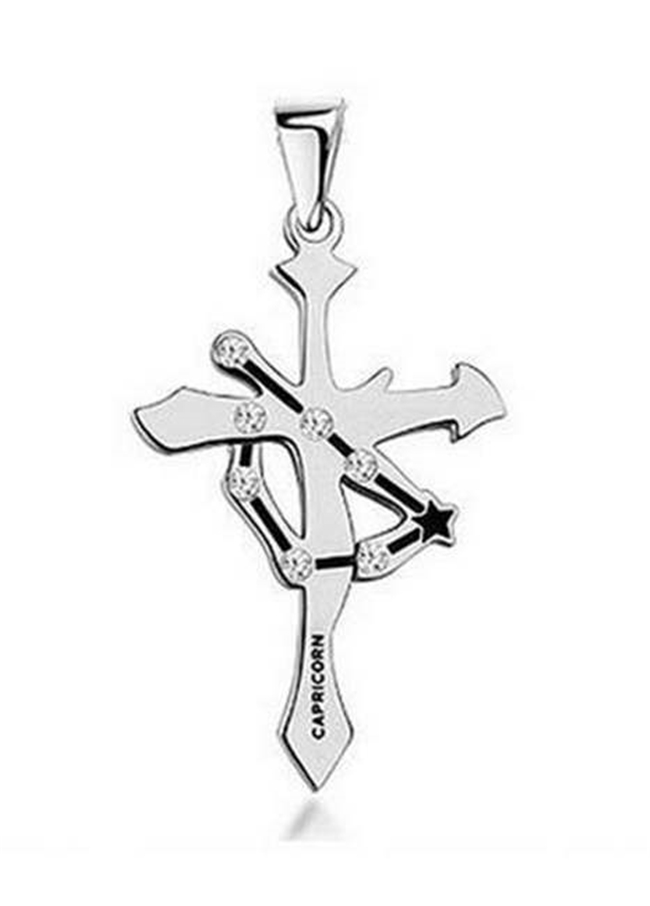 Men and women twelve constellation necklace cross personality titanium steel pendant DJN38 mix order Pendant Necklaces jewelry