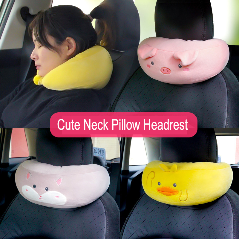 

JINSERTA Cute U Shaped Neck Pillow Seat Cushions Head Support Pillow for Universal Car Airplane Office Chairs Travel Headrest
