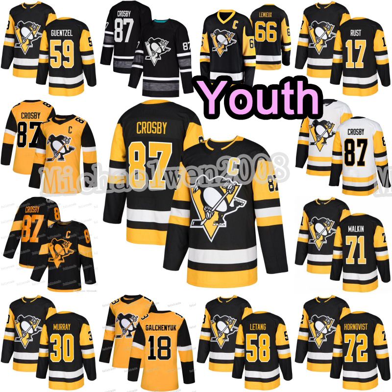 Youth Pittsburgh Penguins Sidney Crosby Jake Guentzel Evgeni Malkin Kris Letang Sam Lafferty Hornqvist Rust Matt Murray Galchenyuk Jerseys, Youth home black
Youth Pittsburgh Penguins Sidney Crosby Jake Guentzel Evgeni Malkin Kris Letang Sam Lafferty Hornqvist Rust Matt Murray Galchenyuk Jerseys, Youth home black