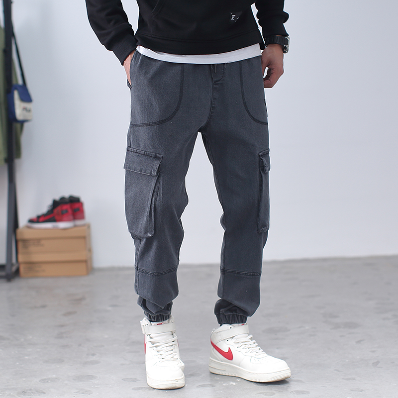 High Quality Ankle-Length Casual Men's Harem Jeans Loose Jogger Jeans Multi-Pockets Denim Cargo Pants 6XL 7XL 8XL, Black
High Quality Ankle-Length Casual Men's Harem Jeans Loose Jogger Jeans Multi-Pockets Denim Cargo Pants 6XL 7XL 8XL, Black