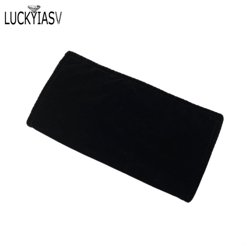 New Fashion Black Velvet Jewelry Roll Bag Grey Pendant Bracelet Organizer Storage Pouch Portable Necklace Display Travel Cases