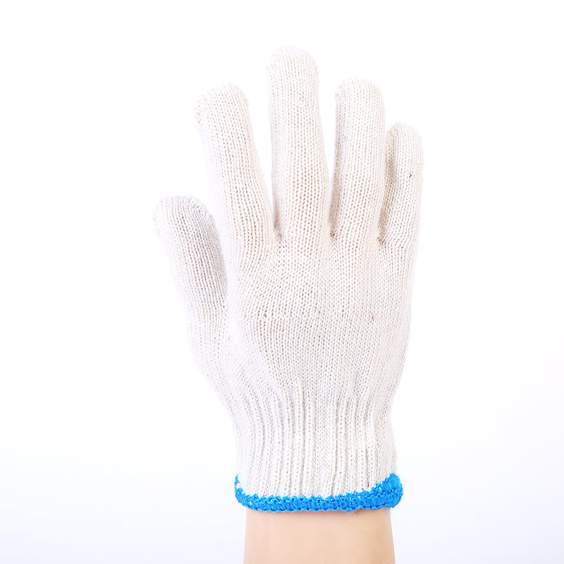 High Quality Thicken Double Cotton Labor protection yarn gloves, cotton thread, white thread, site driver, auto repair work gloves