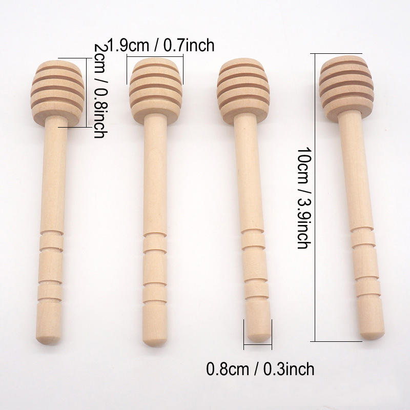 8cm 10cm Coffee Juice Mixing Stir Stick Wood Honey Stirrer Honey Long Stick Tea Tools Eco-friendly Milk Stir Bar Honey Dippers BH3231 TQQ