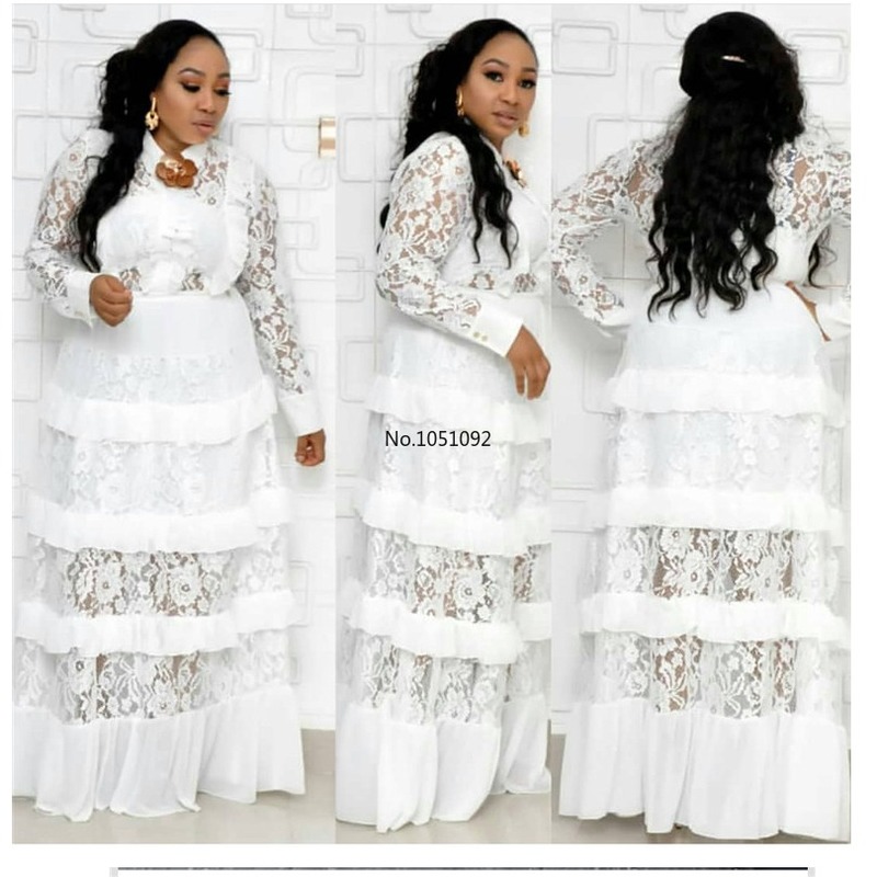 Big size New style classic African women's Dashiki fashion Lace edge stitching long dress size L XL XXL XXXL
Big size New style classic African women's Dashiki fashion Lace edge stitching long dress size L XL XXL XXXL