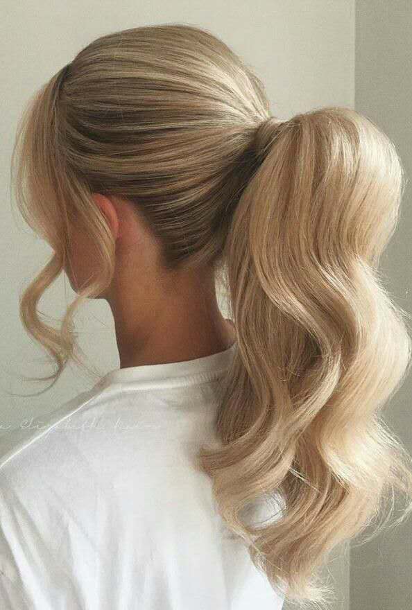 Honey Blonde Clip In Human Hair Ponytail Extensions 12/16/20 inches Natural Body Wave Hair Piece Wrap Around Pony Tail For Women