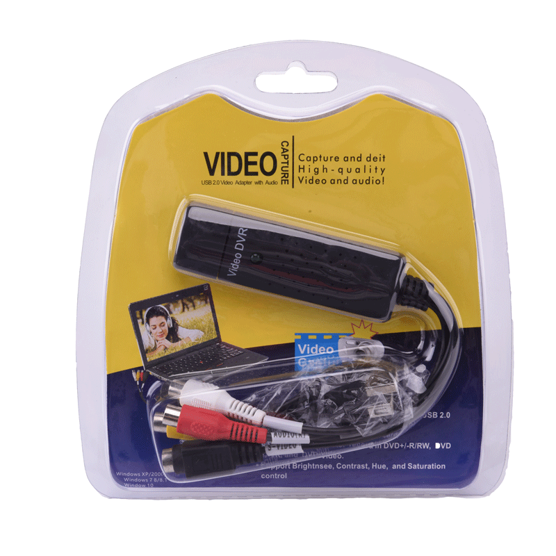 USB2.0 DVR Cards VHS DVD Converter Convert Analog Video To Digital Format o Record Capture Card quality PC Adapter