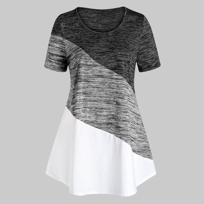 Plus Size Women T Shirt 5xl O-neck Summer Short Sleeve Dyeing Gradient Colorblock Casual Female T Shirt Tee Tops Ropa Mujer 2020, Purple
Plus Size Women T Shirt 5xl O-neck Summer Short Sleeve Dyeing Gradient Colorblock Casual Female T Shirt Tee Tops Ropa Mujer 2020, Purple
