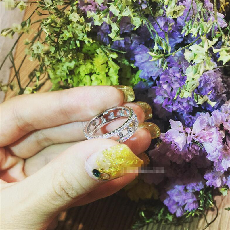Classical Luxury Jewelry Real 925 Sterling Silver Full White Topaz CZ Diamond Pepper Party Gemstones Eternity Women Wedding Band Ring Gift