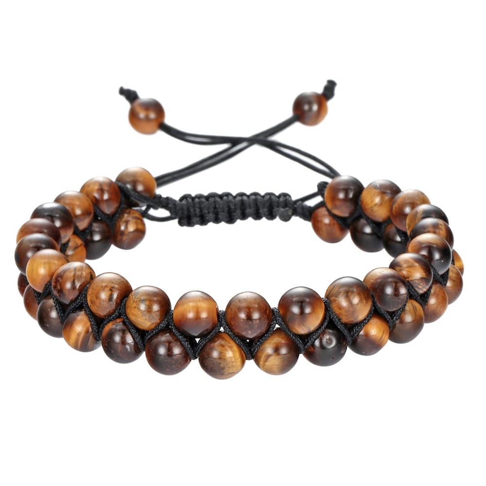 Bead Chakra Bracelet 7 Chakras Healing Crystals Strand Bracelets Yoga Stone Beads Meditation Relax Anxiety Bangle for Womens Mens