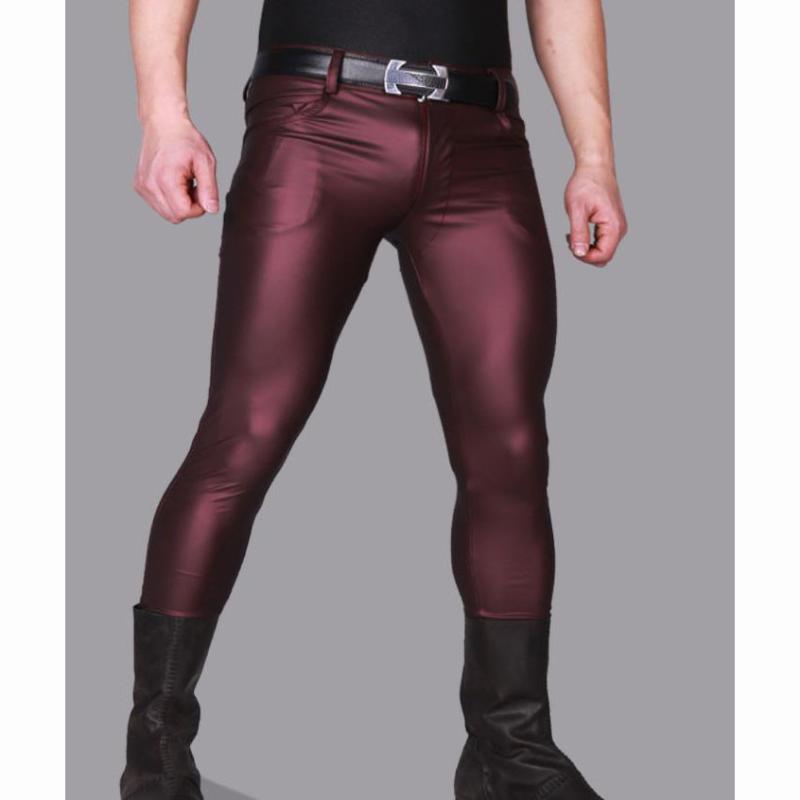 Fashion Casual Men PU Leather Pencil Pants Lowest Crotch Zipper Tight Trousers Lateral Seamless Ultra-thin PU Material Leggings, Black
Fashion Casual Men PU Leather Pencil Pants Lowest Crotch Zipper Tight Trousers Lateral Seamless Ultra-thin PU Material Leggings, Black