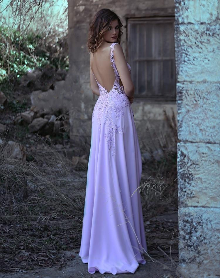 Sexy Arabic Chiffon Long Prom Dresses Beads Lace Applique Sleeveless Mermaid Front Split Evening Dress Formal Gowns Vestido De Festa